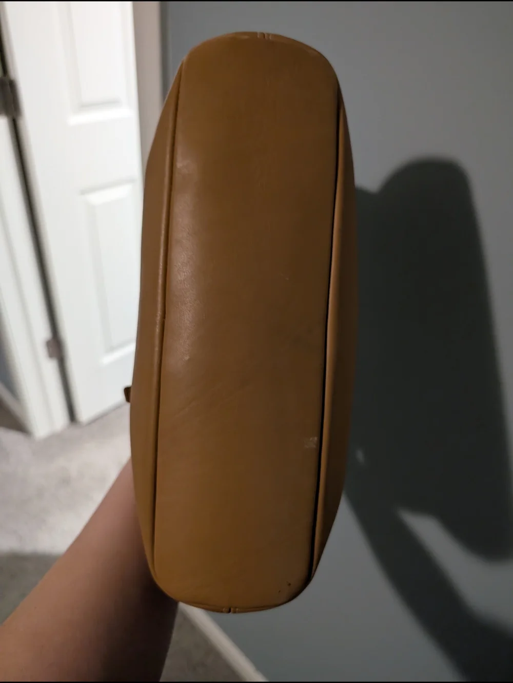 Coach Tan Leather Shoulder Tote with Double Straps-9813 - Picture 3 of 5
